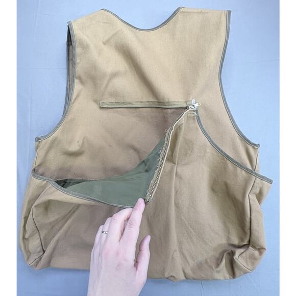 Carhartt VU036 Men's XL Bird Hunting Shooting Zip Up Canvas Duck Vest - Picture 9 of 9